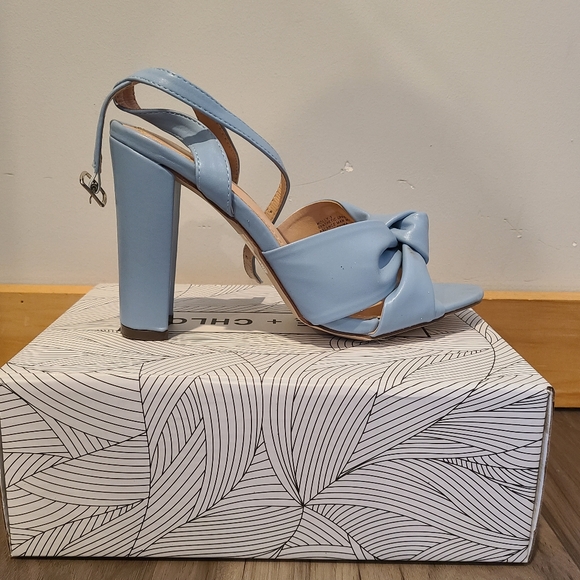 Chase and Chloe light blue Holly 2 Stappy Sandles - Picture 2 of 5